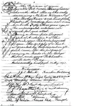 LUCY LEANE'S PETITION