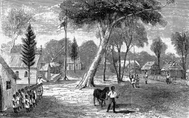 Warangesda etching 1883 Illustrated Sydney News