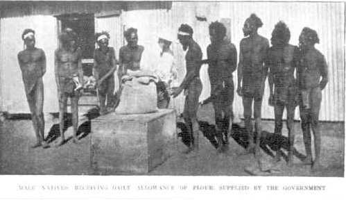 Walter Kell dispensing rations Powell Creek 1902 P42 The Chronicle