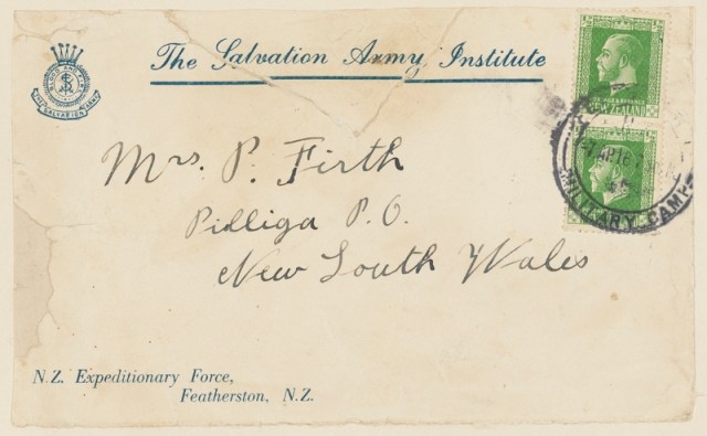 ca firth enveope addressed to mother
